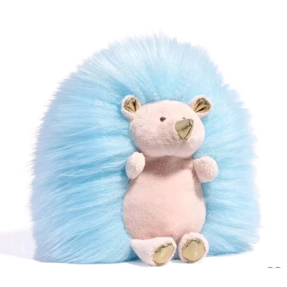 Fao Schwarz Sparklers 6” Blue Hedgehog Plush Stuffed Animal - 2 pack